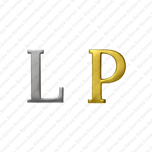 Letras 60mm (A ... Z) - ALUM�NIO